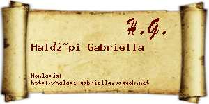 Halápi Gabriella névjegykártya