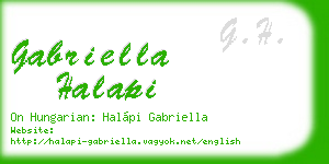 gabriella halapi business card