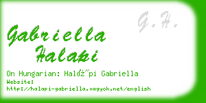 gabriella halapi business card